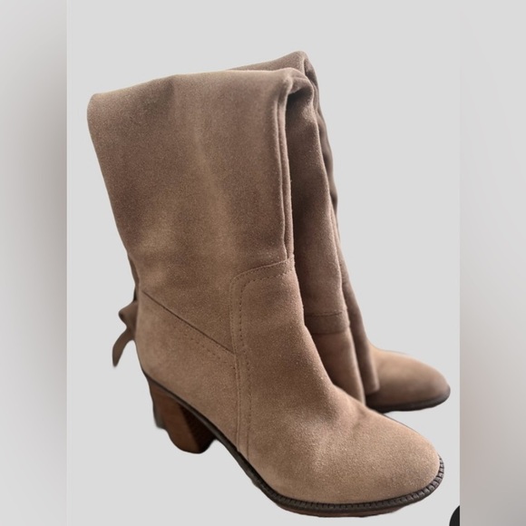 Tan suede knee high boots Franco Sarto - Picture 4 of 6